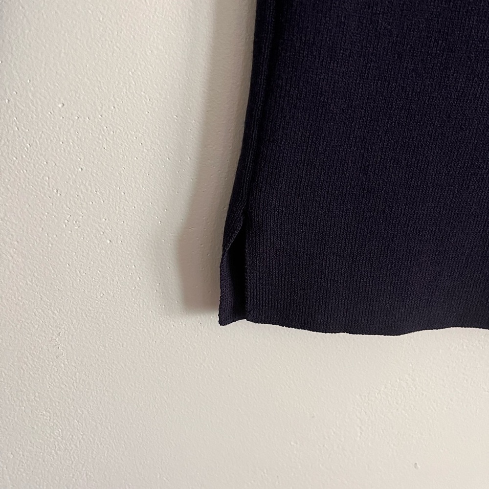 Julio ColorBlock Purple Blue Viscose Blend Long Sleeve Sweater Pullover - Picture 4 of 11